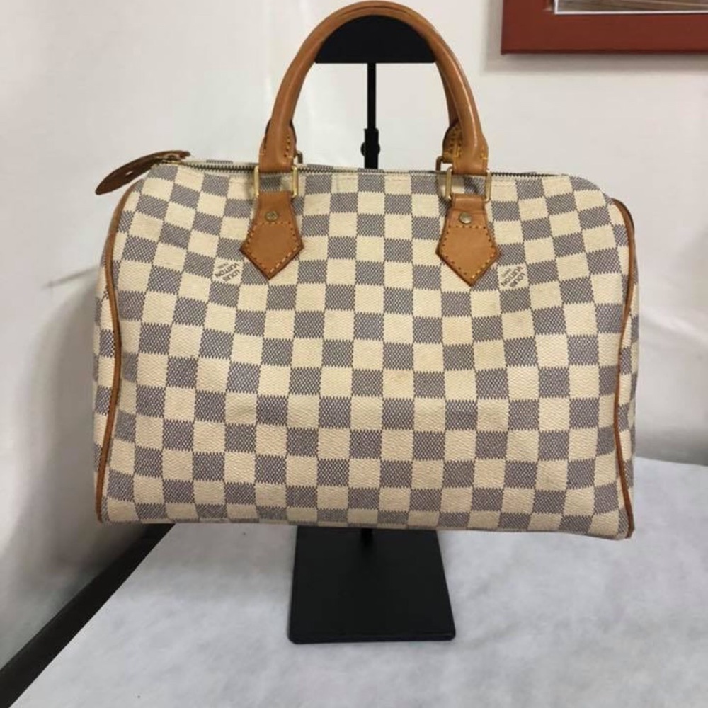 Used LV speedy 30 damier azur